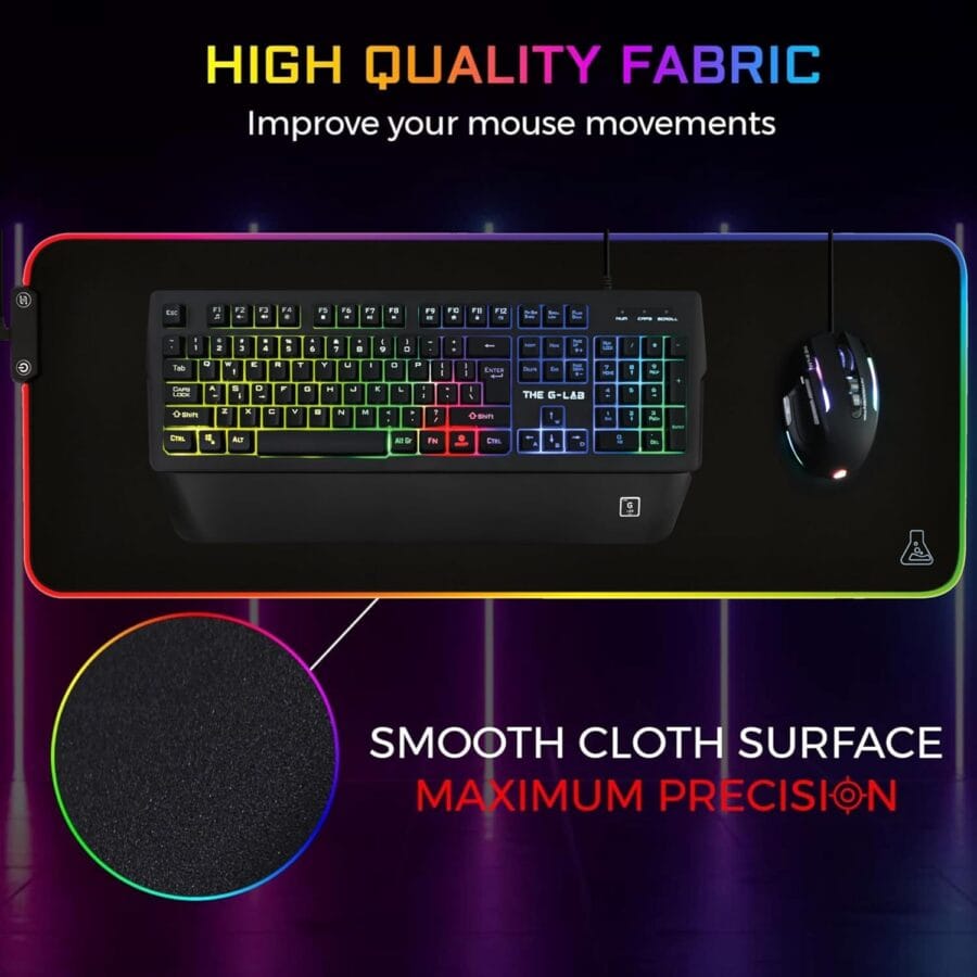 Tapis de souris gaming Rubidium RGB - XXL – Image 6